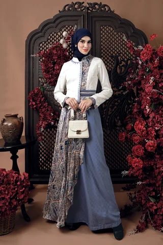 Gamis Bordir Batik Nayana