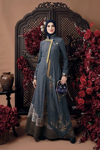 Gamis Bordir Batik Arkana