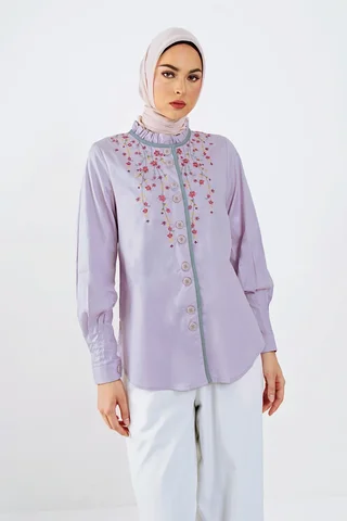 Tuneeca Heritage Blouse Basma Purple